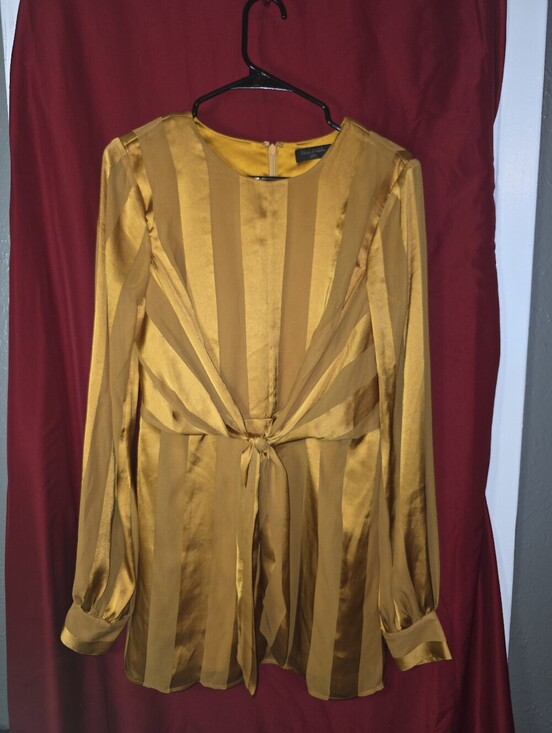 House of Harlow 1960 Dresses & Skirts - House of Harlow 1960 x REVOLVE Lotta Mini Dress Inca Gold Stripe - Size S